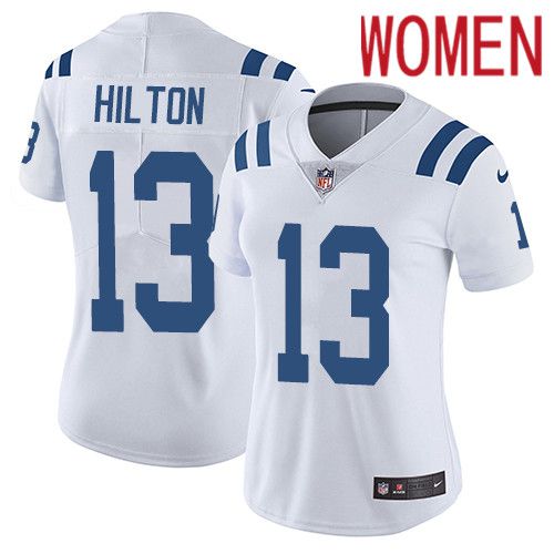 Women Indianapolis Colts 13 T.Y. Hilton Nike White Vapor Limited NFL Jersey